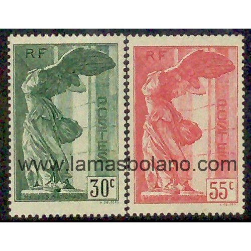SELLOS DE FRANCIA 1937 - MUSEOS NACIONALES - 2 VALORES CORREO 
