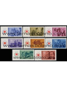 SELLOS DE BULGARIA 1964 - 20 ANIVERSARIO DE LA REPUBLICA - 8 VALORES - CORREO
