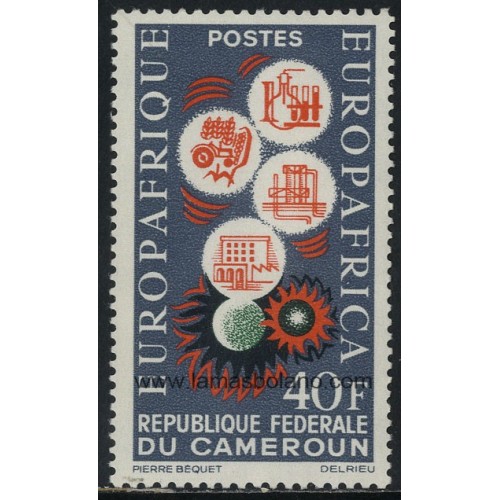 SELLOS DE CAMERUN 1964 - ANIVERSARIO DE EUROPAFRIQUE - 1 VALOR - CORREO