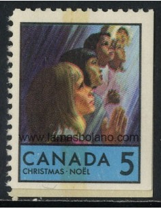 SELLOS DE CANADA 1969 - NAVIDAD - 1 VALOR 1 BANDA DE FOSFORO DENTADO 2 LADOS - CORREO