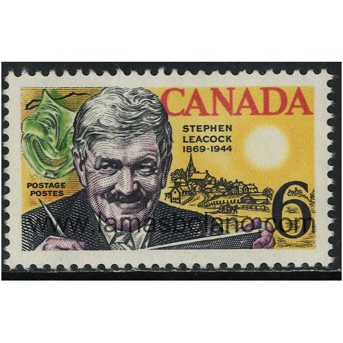 SELLOS DE CANADA 1969 - STEPHEN B. LEACOCK HUMORISTA CENTENARIO DEL NACIMIENTO - 1 VALOR - CORREO