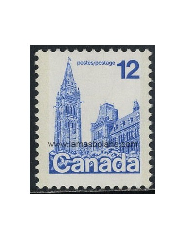 SELLOS DE CANADA 1977 - EDIFICIO DEL PARLAMENTO DE OTTAWA - 1 VALOR - CORREO