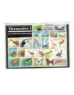 ANIMALES 50 SELLOS DIFERENTES ANTERIORES A 1980 - MADE IN GERMANY - GRAN CALIDAD Y MAGNIFICA PRESENTACION - PAQUETE SELLOS