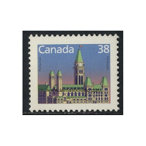 SELLOS DE CANADA 1988 - PARLAMENTO DE CANADA - 1 VALOR - CORREO
