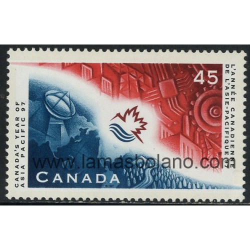 SELLOS DE CANADA 1997 - AÑO CANADIENSE DE ASIA PACIFIQUE 97 EN EDMONTON - 1 VALOR - CORREO