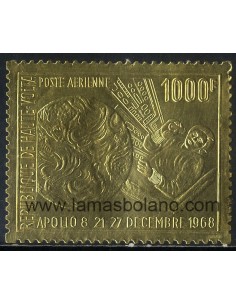 SELLOS DE ALTO VOLTA 1969 - APOLLO VIII - 1 VALOR AÉREO 