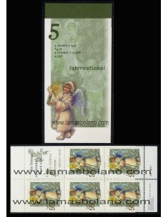 SELLOS DE CANADA 1999 - NAVIDAD - ANGELES - CARNET 5 VALORES DENTADO 3 LADOS - CORREO
