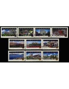 SELLOS DE CANADA 2001 - ATRACCIONES TURISTICAS - 10 VALORES SIN DENTAR AUTOADHESIVOS - CORREO