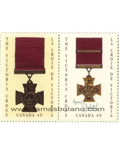 SELLOS DE CANADA 2004 - MEDALLAS - LA CRUZ DE LA VICTORIA - 2 VALORES - CORREO