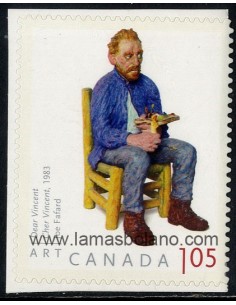 SELLOS DE CANADA 2012 - ESCULTURA DE JOE FAJARD - 1 VALOR AUTOADHESIVO - CORREO
