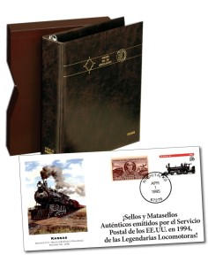 USA - ESTADOS UNIDOS COLECCION LOCOMOTORAS LEGENDARIAS DE LOS 50 ESTADOS - 50  SOBRES DE CRAIG THORPE AUTENTICAS CON ALBUM