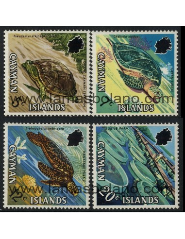 SELLOS DE CAIMAN 1971 - TORTUGAS - 4 VALORES - CORREO