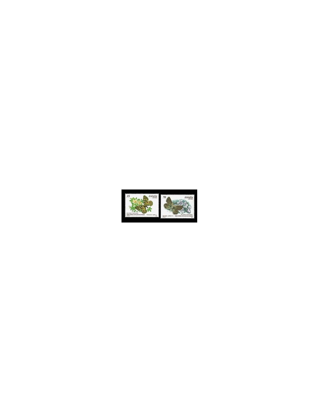 SELLOS ESPAÑA 2000 - FAUNA ESPAÑOLA EN PELIGRO DE EXTINCIÓN. MARIPOSAS