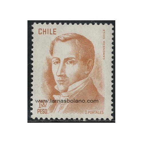 SELLOS DE CHILE 1976 - DIEGO PORTALES - 1 VALOR - CORREO