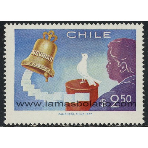 SELLOS DE CHILE 1977 - NAVIDAD - 1 VALOR - CORREO
