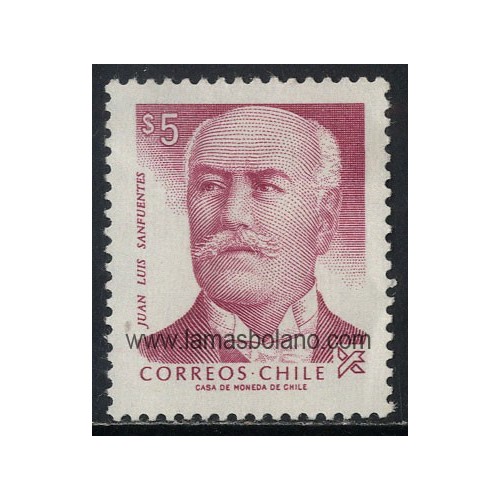 SELLOS DE CHILE 1986 - JUAN LUIS SAN FUENTES - 1 VALOR - CORREO