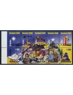 SELLOS DE CHILE 2000 - NAVIDAD - 10 VALORES - CORREO