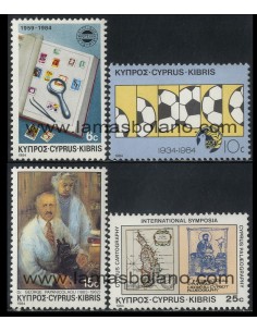SELLOS DE CHIPRE 1984 - ANIVERSARIOS Y ACONTECIMIENTOS - 4 VALORES - CORREO