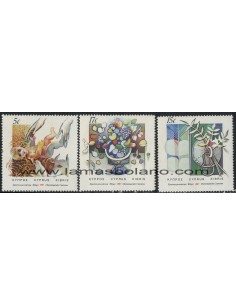 SELLOS DE CHIPRE 1987 - NAVIDAD - 3 VALORES - CORREO