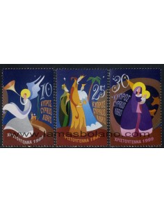 SELLOS DE CHIPRE 1999 - NAVIDAD - 3 VALORES - CORREO