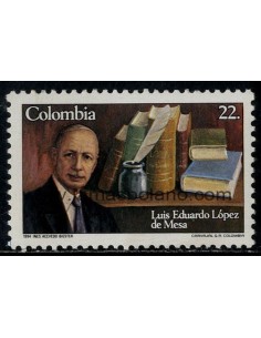 SELLOS DE COLOMBIA 1984 - LUIS EDUARDO LOPEZ DE MESA CENTENARIO DEL NACIMIENTO - 1 VALOR - CORREO