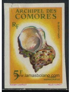 SELLOS DE COMORES 1962 - CONCHAS - TURBO MARMORATUS - 1 VALOR SIN DENTAR - CORREO