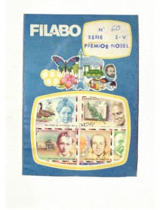 PREMIOS NOBEL 5 SELLOS DE ALTO VOLTA - GRAN CALIDAD Y MAGNIFICA PRESENTACION - PAQUETE SELLOS