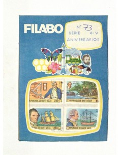 ANIVERSARIOS 4 SELLOS DE ALTO VOLTA - GRAN CALIDAD Y MAGNIFICA PRESENTACION - PAQUETE SELLOS