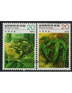 SELLOS DE COREA DEL SUR 1979 - CONSERVACION DE LA NATURALEZA - 2 VALORES - CORREO