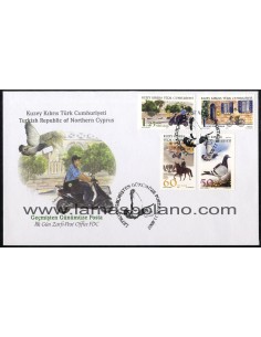 SELLOS DE CHIPRE TURCO 2007 - MEDIOS DE TRANSPORTE DE AYER Y DE HOY - SOBRE PRIMER DÍA 