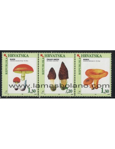 SELLOS CROACIA 1998 - SETAS - TRIPTICO - CORREO