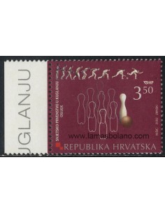 SELLOS CROACIA 2002 - CAMPEONATO DEL MUNDO DE BOWLING - 1 VALOR - CORREO