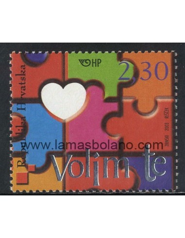 SELLOS CROACIA 2003 - SAN VALENTIN - 1 VALOR - CORREO