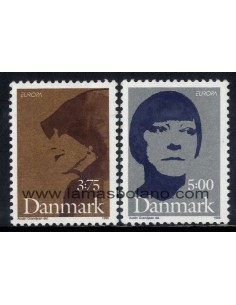 SELLOS DINAMARCA 1996 - TEMA EUROPA - MUJERES CELEBRES - 2 VALORES - CORREO