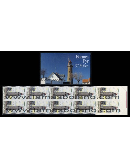 SELLOS DINAMARCA 1996 - FARO DE FORNAES - CARNET 10 VALORES - CORREO