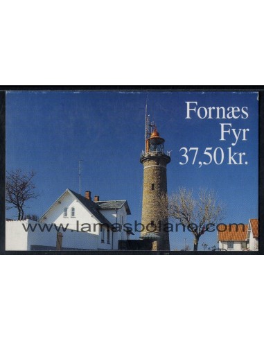 SELLOS DINAMARCA 1996 - FARO DE FORNAES - CARNET 10 VALORES - CORREO