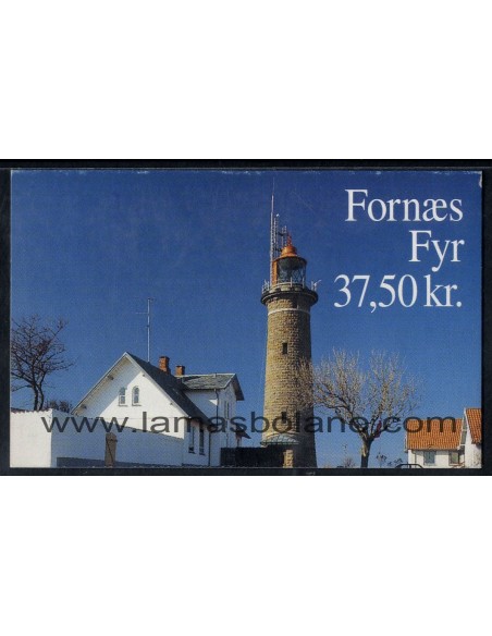 SELLOS DINAMARCA 1996 - FARO DE FORNAES - CARNET 10 VALORES - CORREO