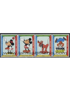 SELLOS NEVIS 1992 - WALT DISNEY. GALERÍA DE RETRATOS - 4 VALORES - CORREO 