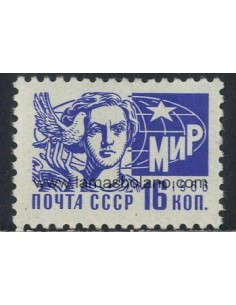 SELLOS RUSIA 1966 - PAZ - 1 VALOR - CORREO