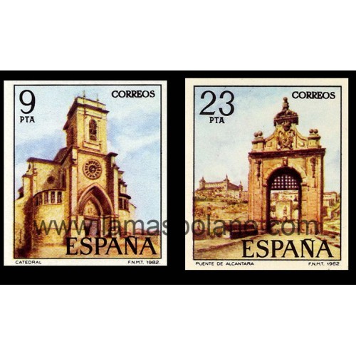 SELLOS ESPAÑA 1982  - TURISMO - 2 VALORES (PROCEDENTES DE ENTEROS POSTALES) - CORREO