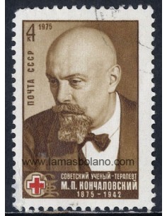 SELLOS RUSIA 1975 - M.P. KONTCHALOVSKY CIENTIFICO Y TERAPEUTA CENTENARIO NACIMIENTO - 1 VALOR MATASELLADO - CORREO