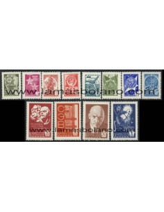 SELLOS RUSIA 1978 - SERIE CORRIENTE - 12 VALORES - CORREO
