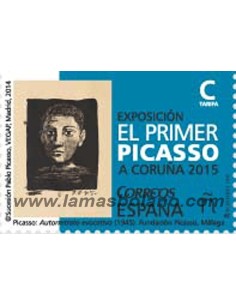 SELLOS ESPAÑA 2015 - EL PRIMER PICASSO - GRANDES EXPOSICIONES - 1 VALOR AUTOADHESIVO - CORREO