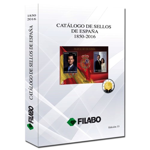 CATALOGO DE SELLOS DE ESPAÑA FILABO 1850-2016 A COLOR