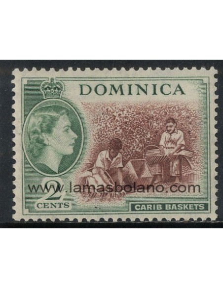 SELLOS DOMINICA 1954 - CESTAS CARIBEÑAS - 1 VALOR - CORREO