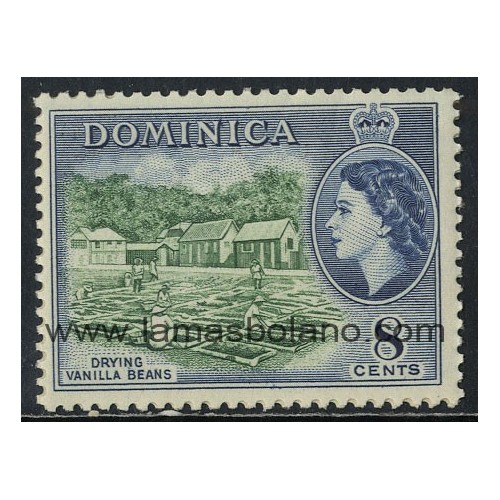 SELLOS DOMINICA 1954 - SECADO DE VAINAS DE VAINILLA - 1 VALOR -- CORREO