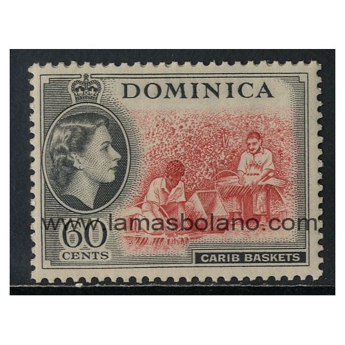 SELLOS DOMINICA 1954 - CESTAS CARIBEÑAS - 1 VALOR - CORREO