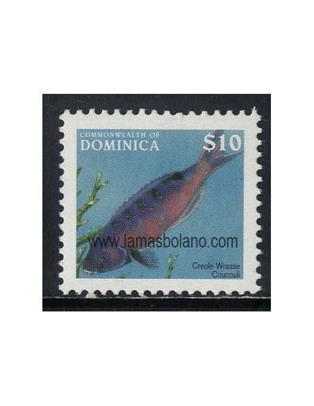 SELLOS DOMINICA 1998 - PECES - 1 VALOR - CORREO