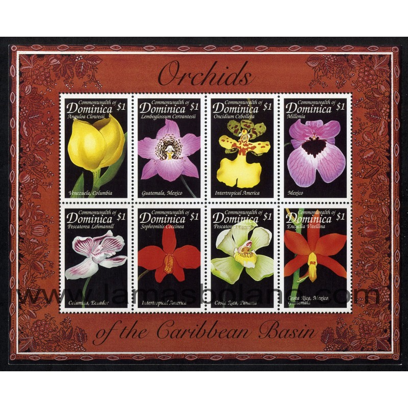 Caribbean Orchids - Flowers - Stamps Dominica 1999