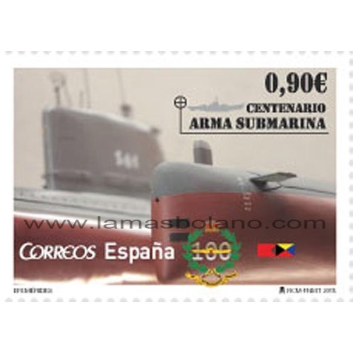 SELLOS ESPAÑA 2015 - CENTENARIO DEL ARMA SUBMARINA - 1 VALOR - CORREO